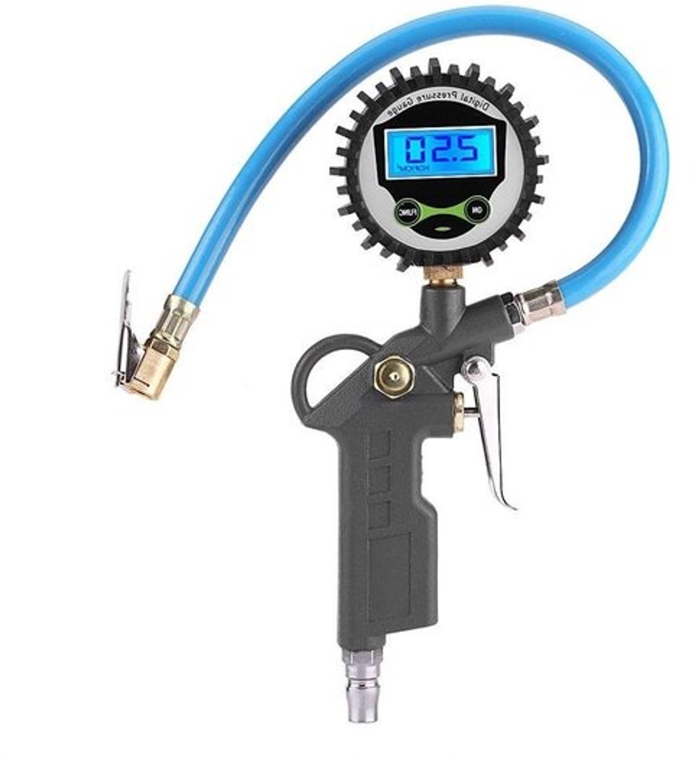 Digitale Bandenspanningsmeter - Autobandenspanner Tester - Controleer de bandenspanning - Ingebouwde Ontluchtingsknop - 0-220psi - Zwart