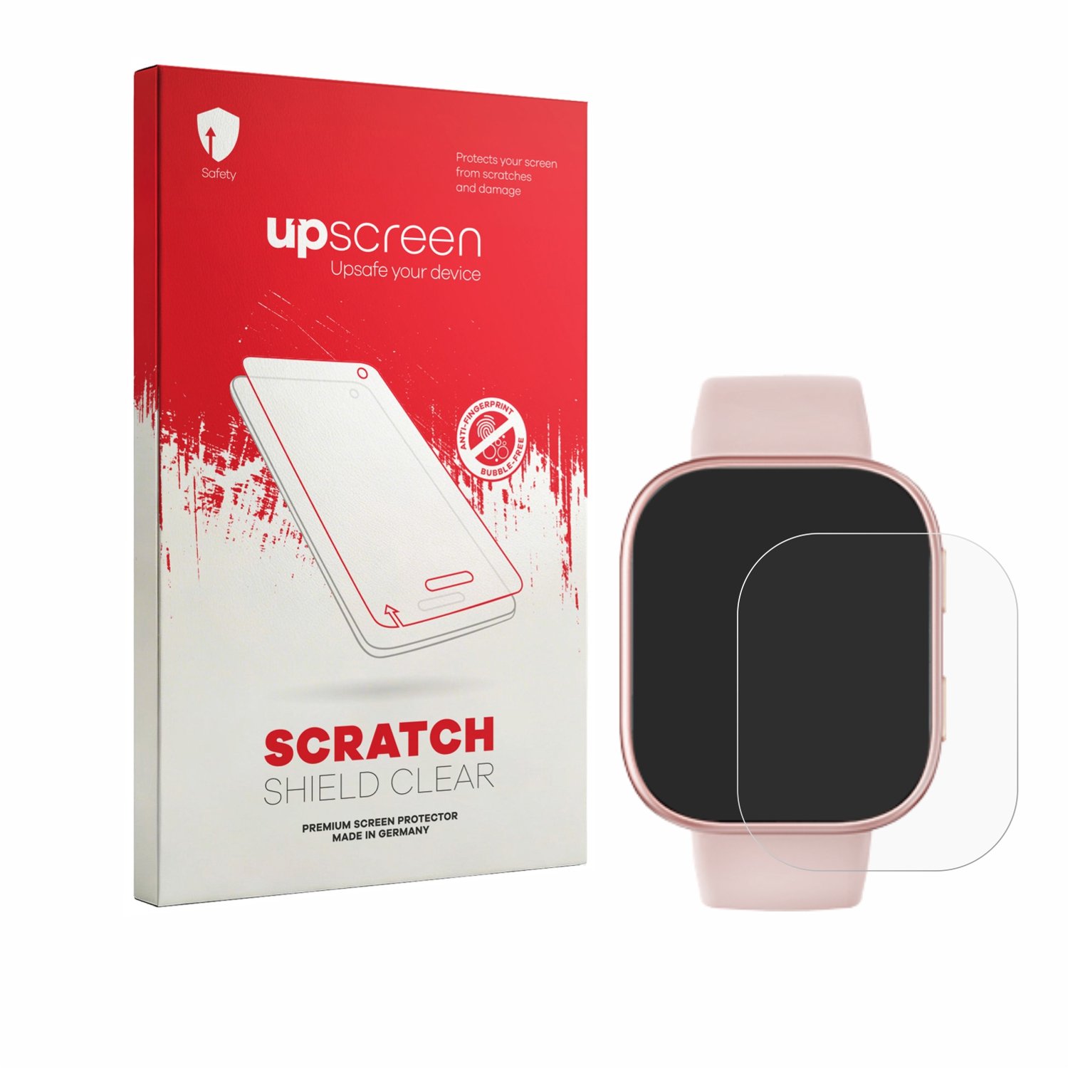 upscreen - Screenprotector voor Mingtawn Smartwatch 1.83" - Folie Beschermfolie transparant
