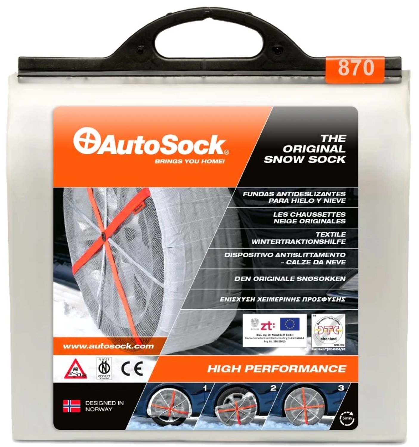 AutoSock High Performance 699 – Sneeuwsokken voor Auto & SUV – Textiele Sneeuwkettingen – Alternatief voor Metalen Sneeuwkettingen – Set van 2 Stuks productafbeelding