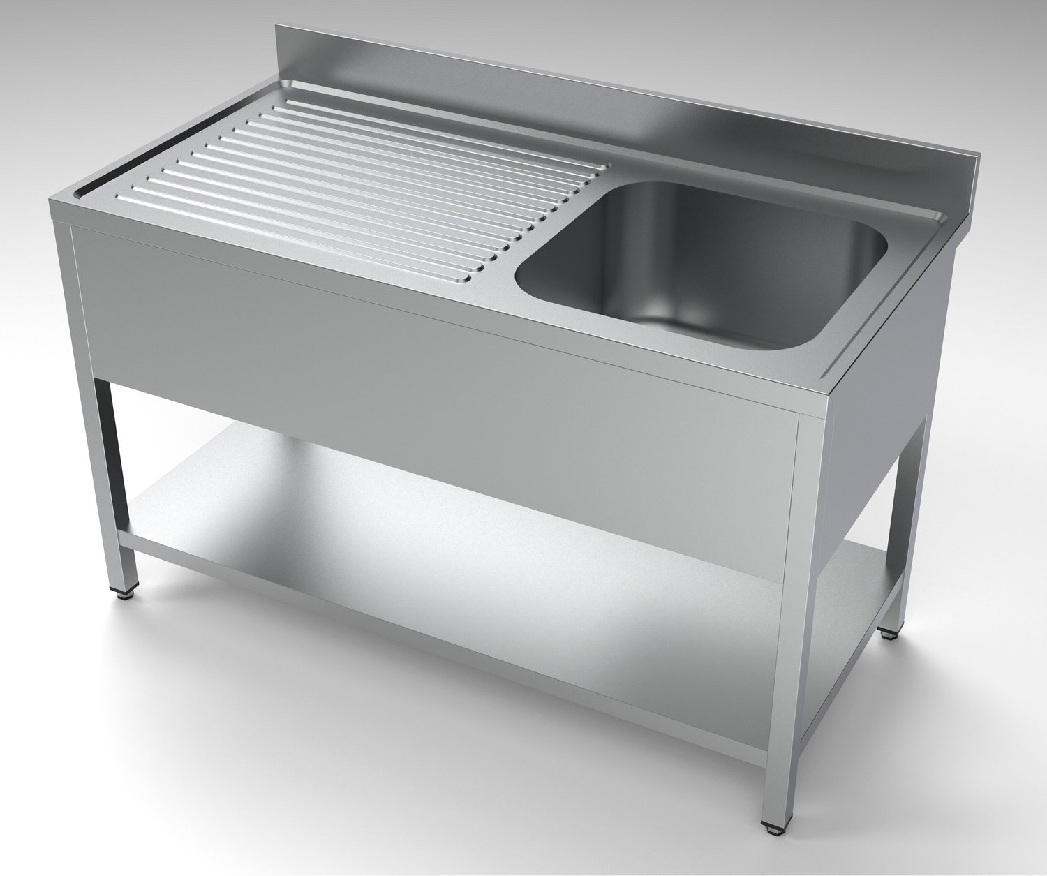700 Spoeltafel Bodemschap 1 Rechts 1400, CombiSteel 7333.0845 - Horeca & Professioneel - Horeca & Professioneel