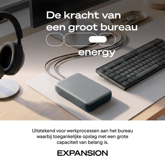 Seagate Expansion Desktop - Externe Harde Schijf - USB‑C - HDD - 8TB - Zwart — afbeelding 5