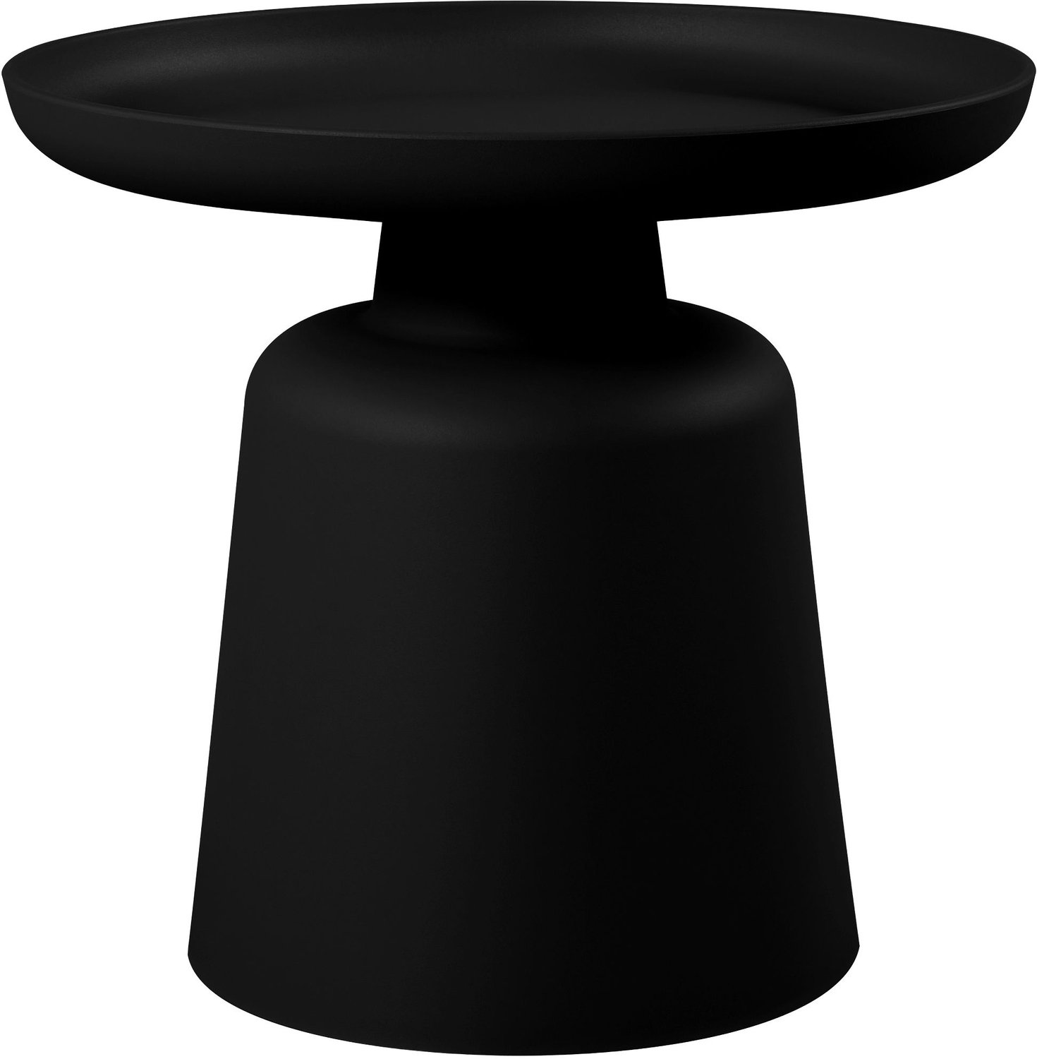 CLP Bijzettafel Nikko - Rond - Voor Binnen en Buiten - zwart