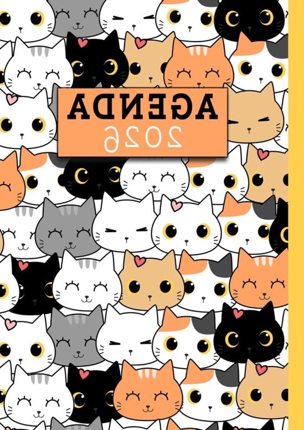 Agenda 2026 - Dagplanner A4 - Jaarplanning - 1 pagina per dag - A4-formaat - Met katten