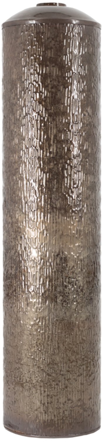 Metalen vaas striped pink stone