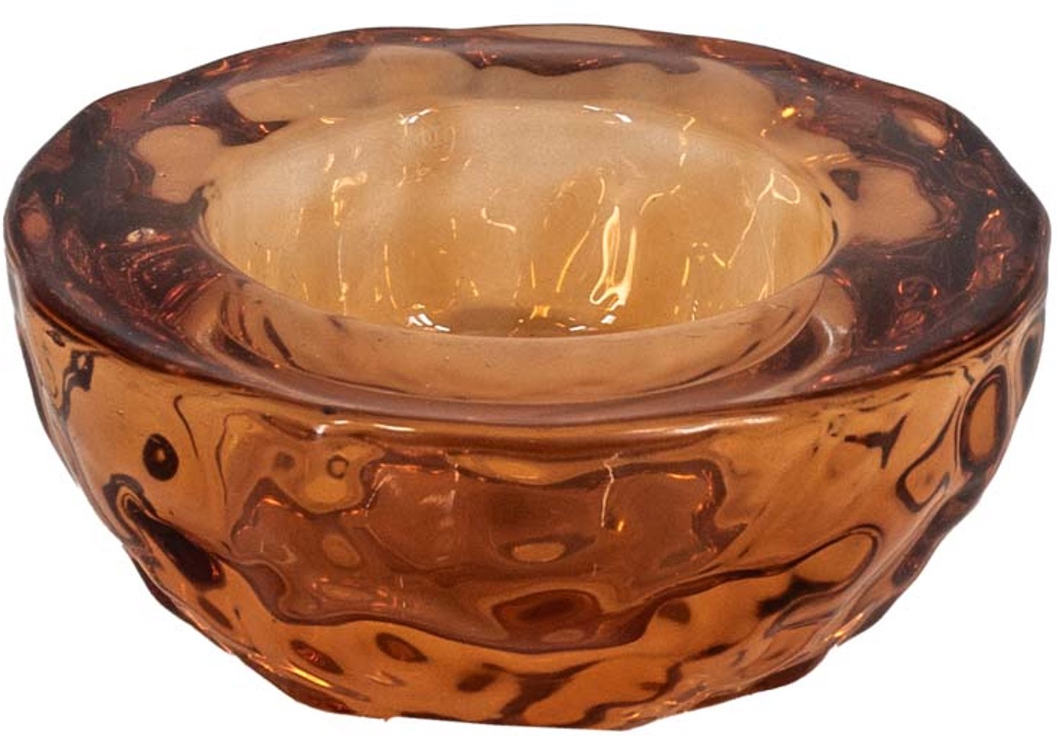 homebound by ky Glazen kaarsenstandaard sandstone Oranje