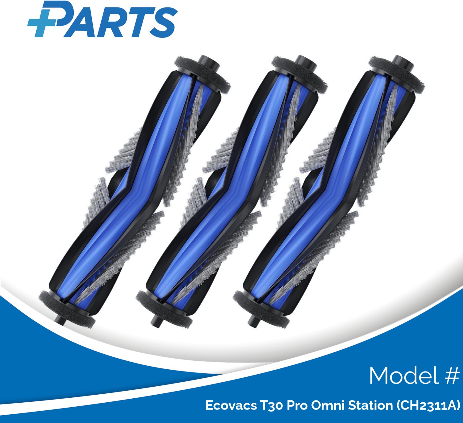 Plus.Parts Ecovacs T30 Pro Omni Station (CH2311A) Borstels (3 Stuks, Plus.Parts® alternatief voor DMB010027) Overig