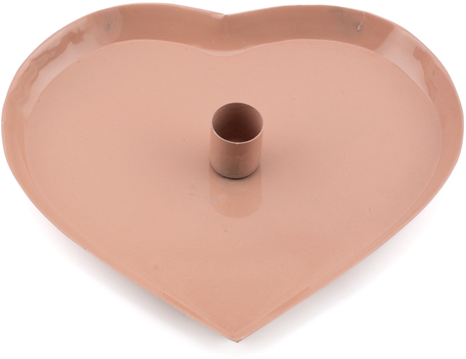 Kaarsenstandaard hart roze 20cm