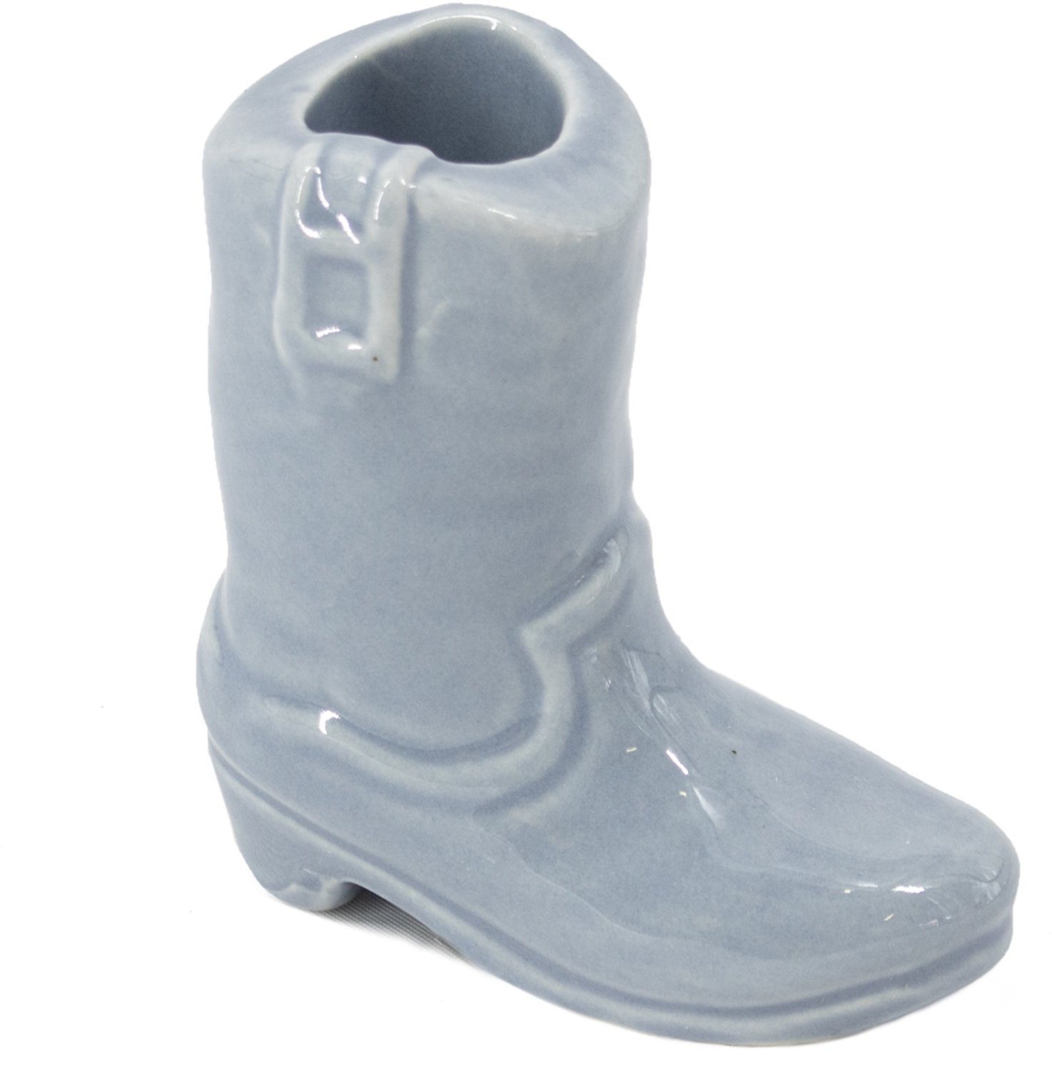 homebound by ky Aardewerk kaarsenstandaard cowboy laars blauw