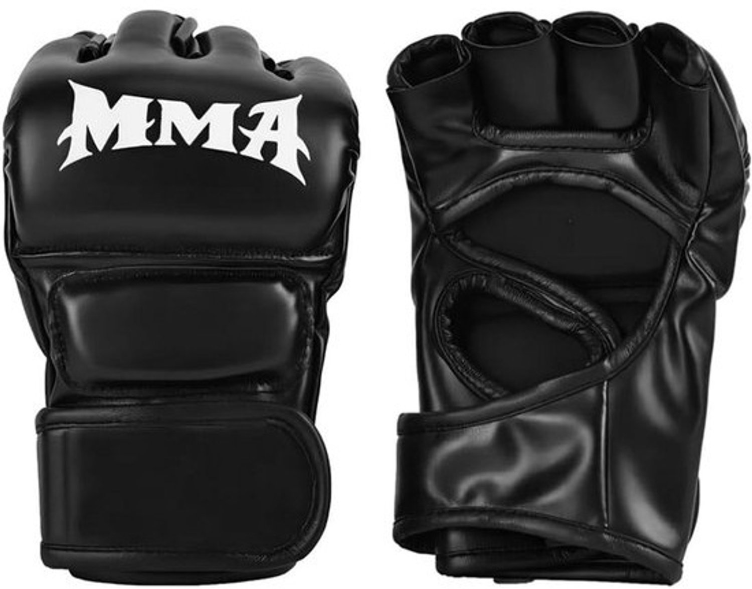 Bokshandschoenen met open vingers voor MMA en kickboksen voor mannen en vrouwen - Zwart