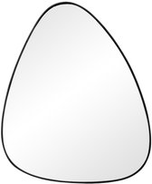 Atmooz - Wandspiegel Stone Large - Driehoekig / Rond - Industrieel - Zwart - Metaal - 48cm hoog en 60cm breed