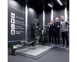 Roeimachine – Roeitrainer – Roeiapparaat – Fitness Roeimachine – Air Resistance Rowing Machine – 10 Weerstandsniveaus – Draadloos Smart Display – Inklapbaar – Max 160 kg Belastbaar