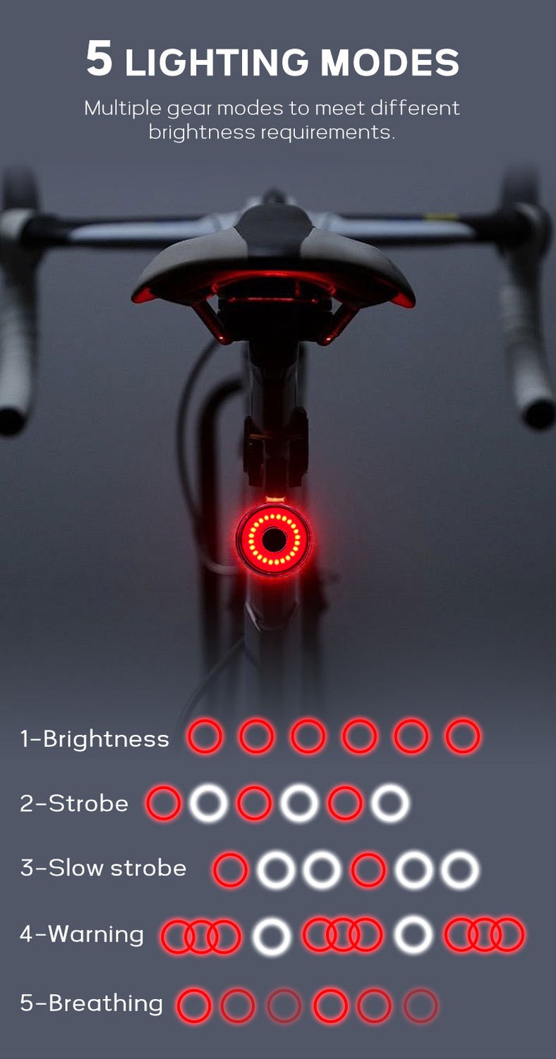 Fietsachterlicht - LED Achterlicht - USB Oplaadbaar - 42 mm - Rood - Met Zadelpenhouder, Zadelhaak en Bindband - Voor Fiets, MTB en Racefiets - Universeel - Fietsverlichting — afbeelding 4