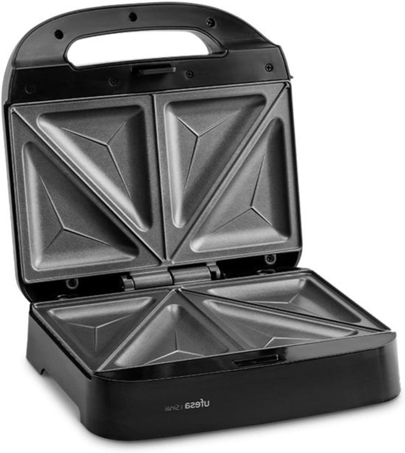 Sandwichmaker - Tostiapparaat - Snelle maaltijden - Antiaanbakplaten - Voor 2 sandwiches - Zwart