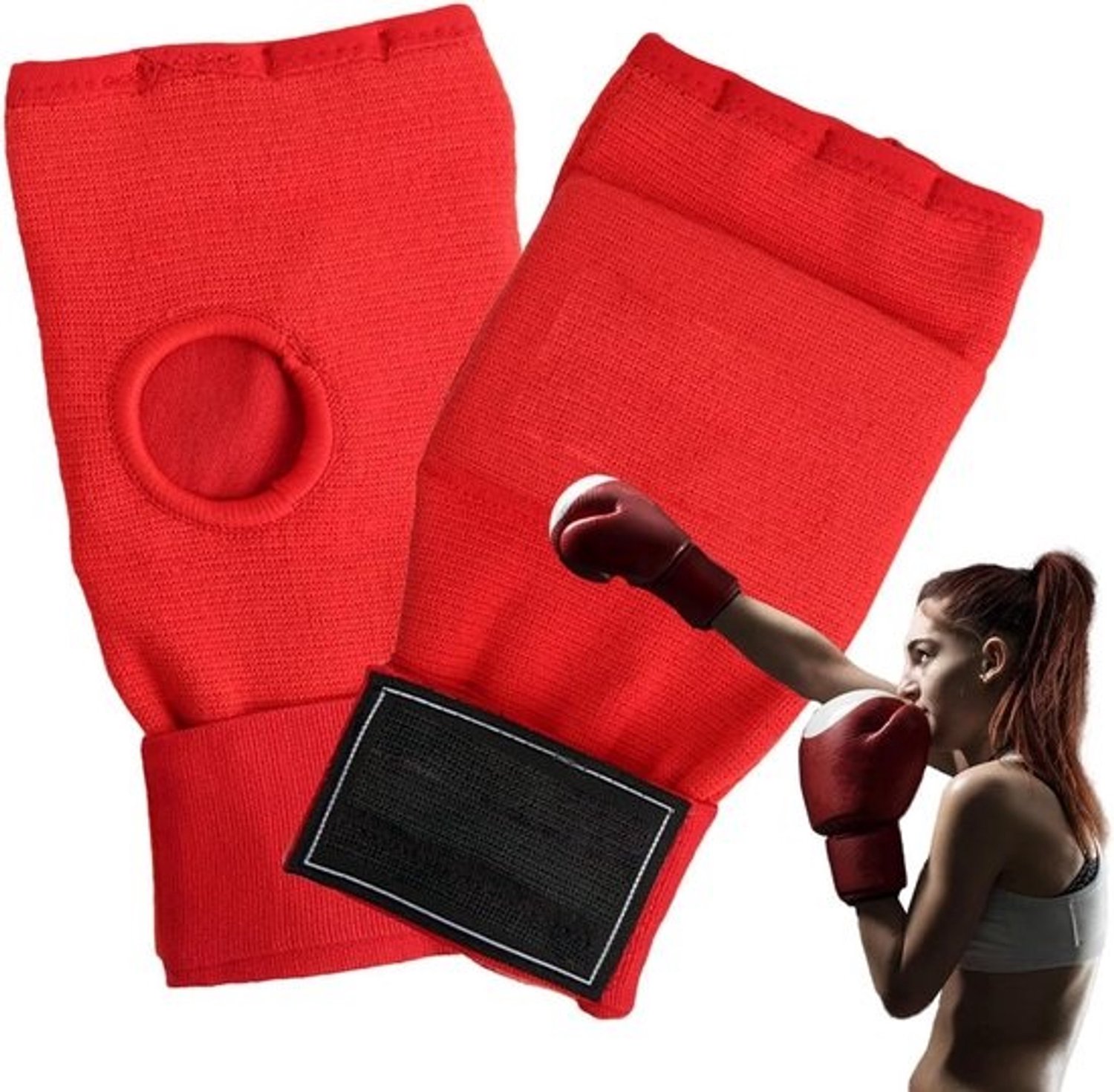 Boxhandschoenen - Vechtsporthandschoenen - Sparren en trainen - Extra gelpadding - 20x15x6 cm - Rood