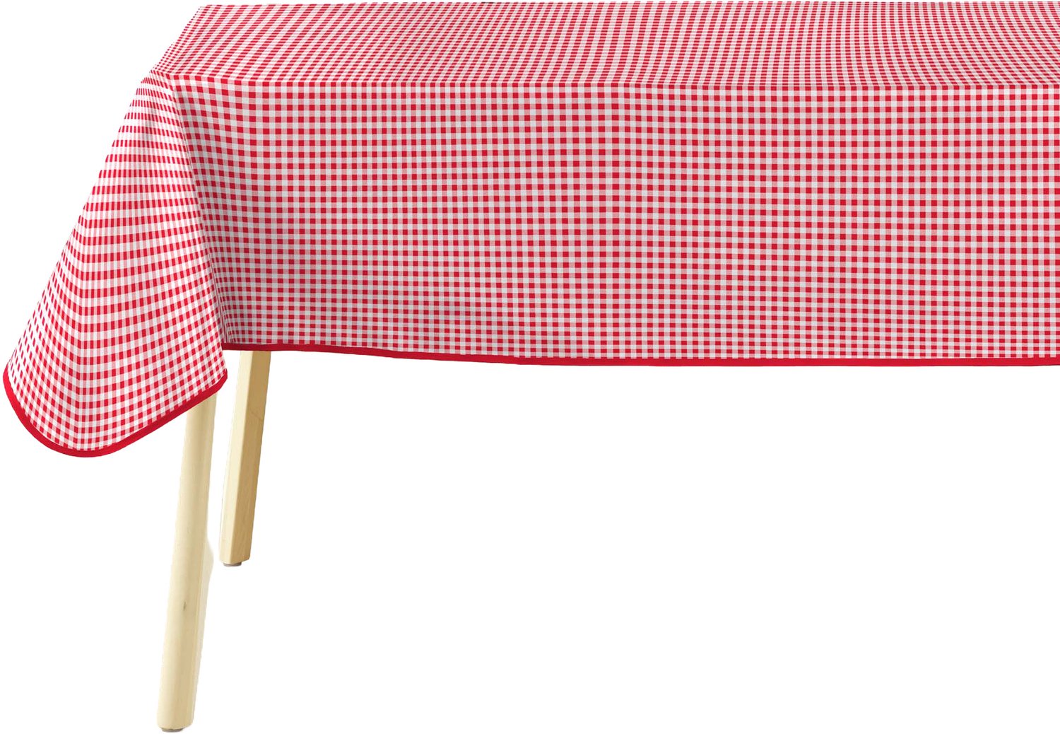 Douceur d'intérieur - Rechthoekig tafelkleed in rood MINI VICHY ROUGE, 140 x 240 cm