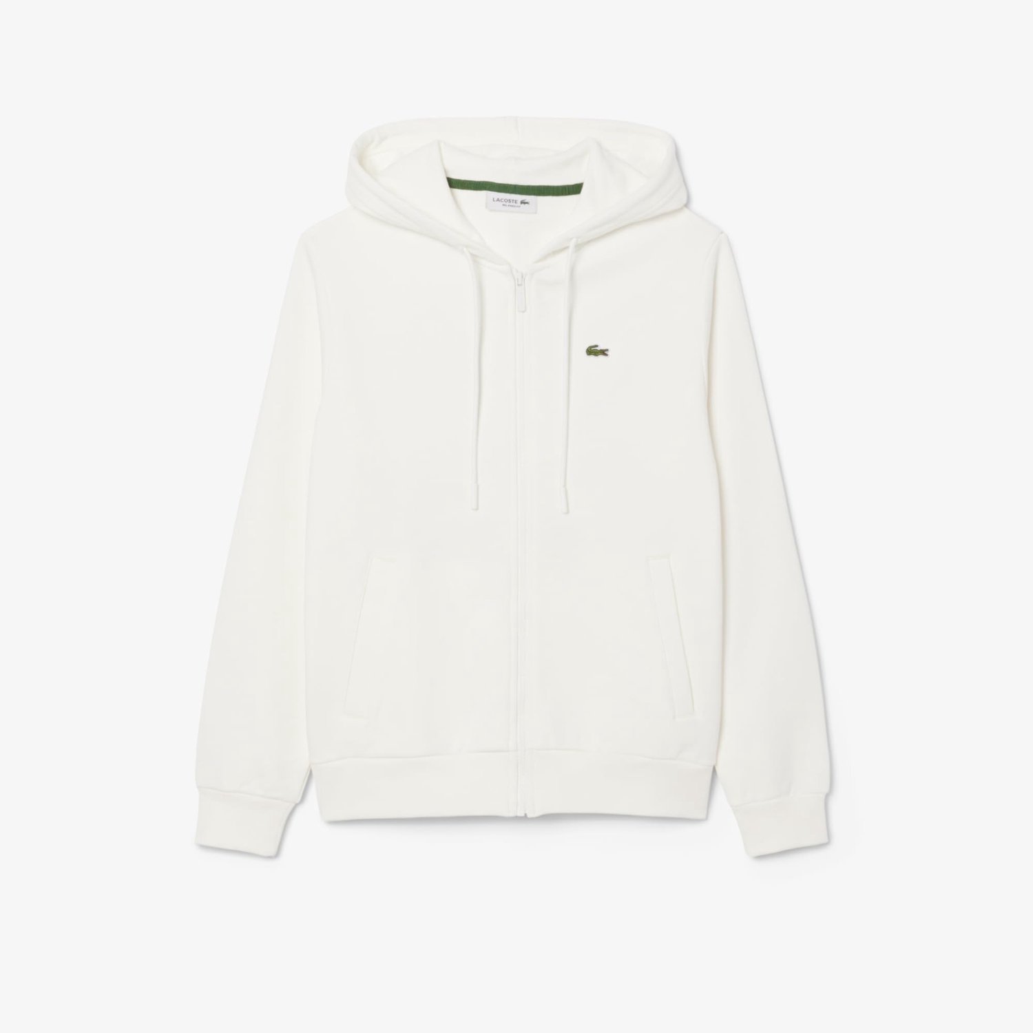 Lacoste SF5256 - Dames Hoodie met Rits - Wit - Maat 38