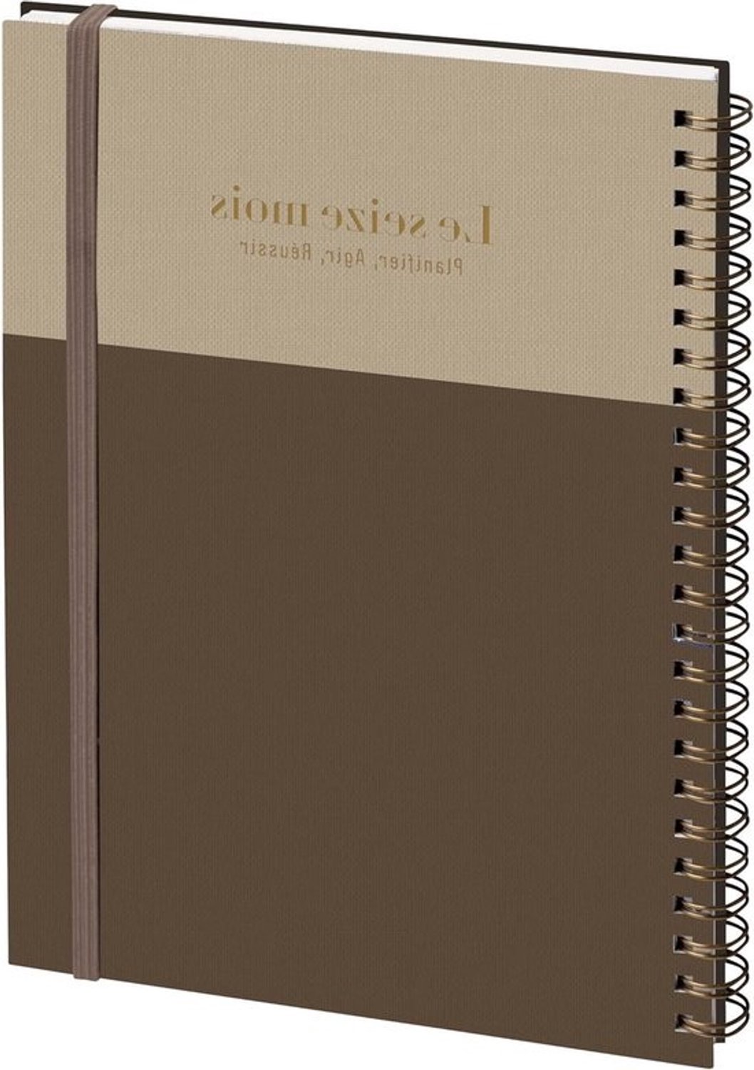 Weekkalender 2026-2027 - Agenda en planner - Afspraken plannen - Telefoonboek - A5 - Bruin en grijs