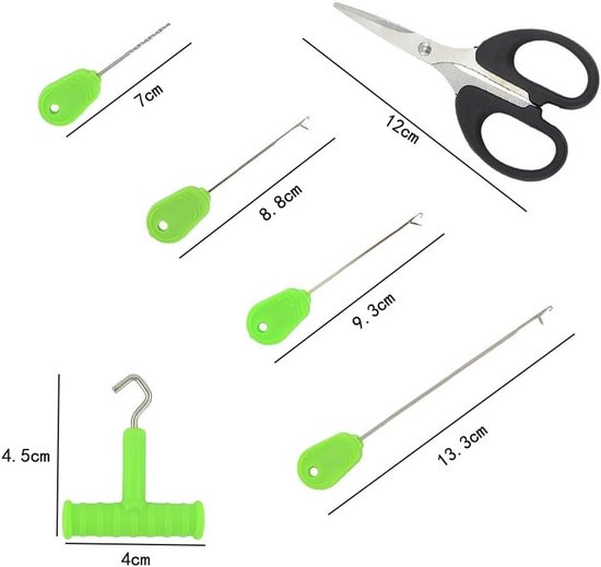 6-delige set voor karpervissen met boiliemolen, locking needle en handige accessoires voor optimale vangst — afbeelding 4