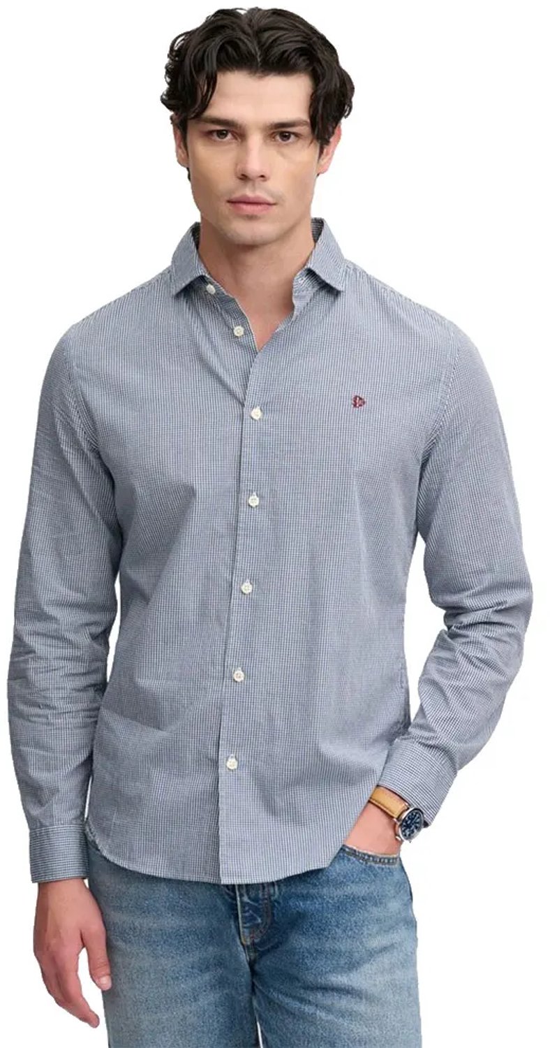 Superdry - Poplin Overhemd Met Lange Mouwen En Cut Away Kraag - Heren - Lange mouwen shirts