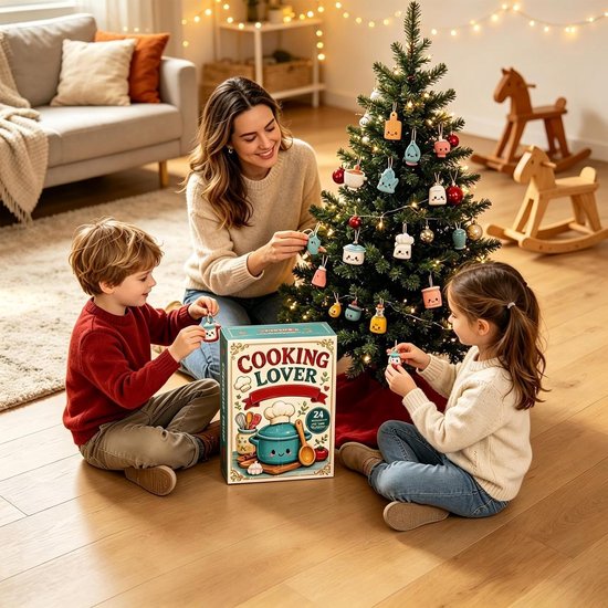 Adventskalender 2026 voor kookliefhebbers – 24 schattige 2D-hangers van acryl in de vorm van keukengerei – aftelkalender voor 24 dagen; perfect voor in de kerstboom en een leuk cadeau voor wie van koken houdt — cadeau in Kookcadeaus - foto 5