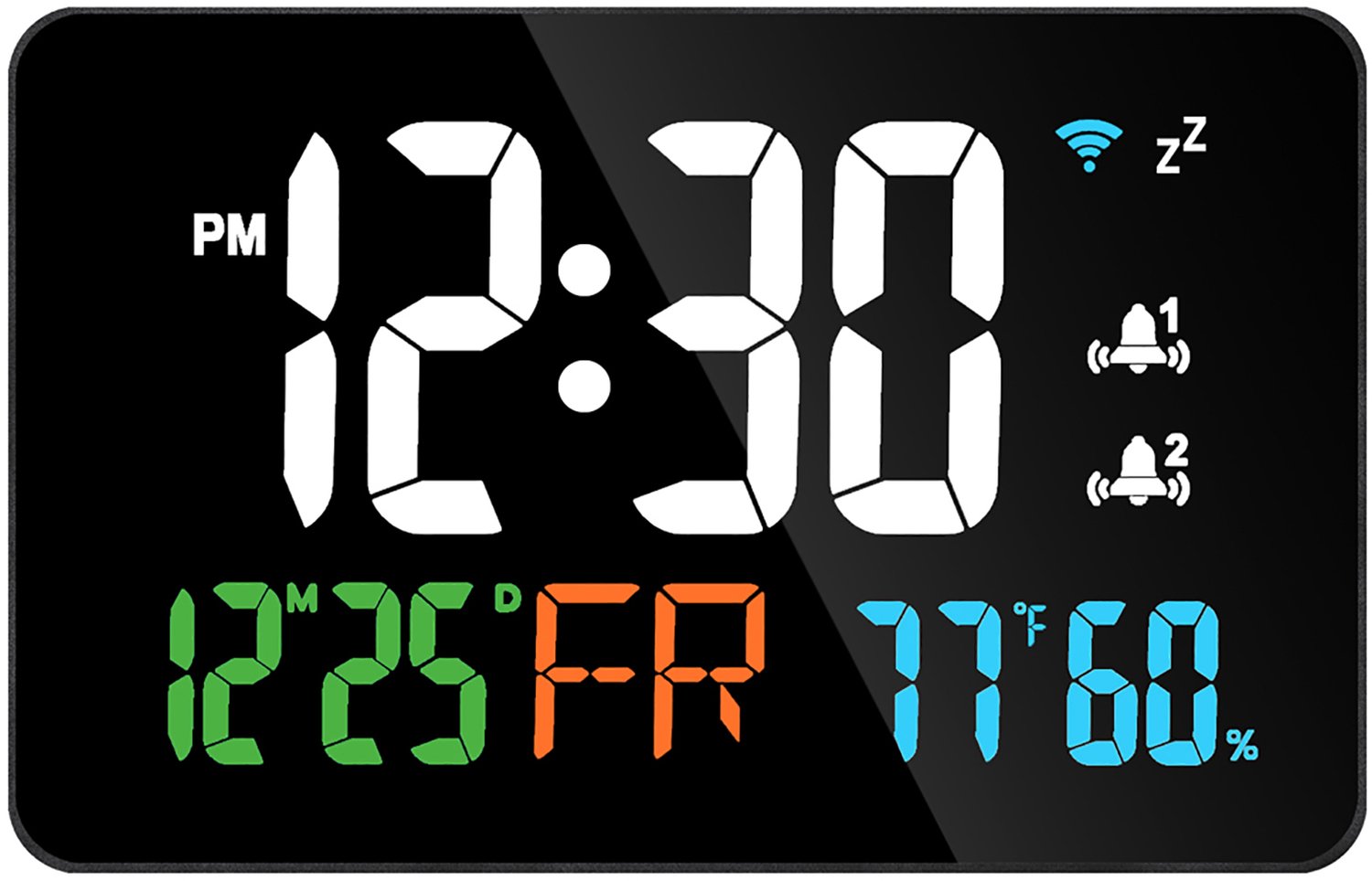 Digitale Klok – WiFi – Met Temperatuur- en Luchtvochtigheidsmeter – LED-display – 4 Helderheidsniveaus