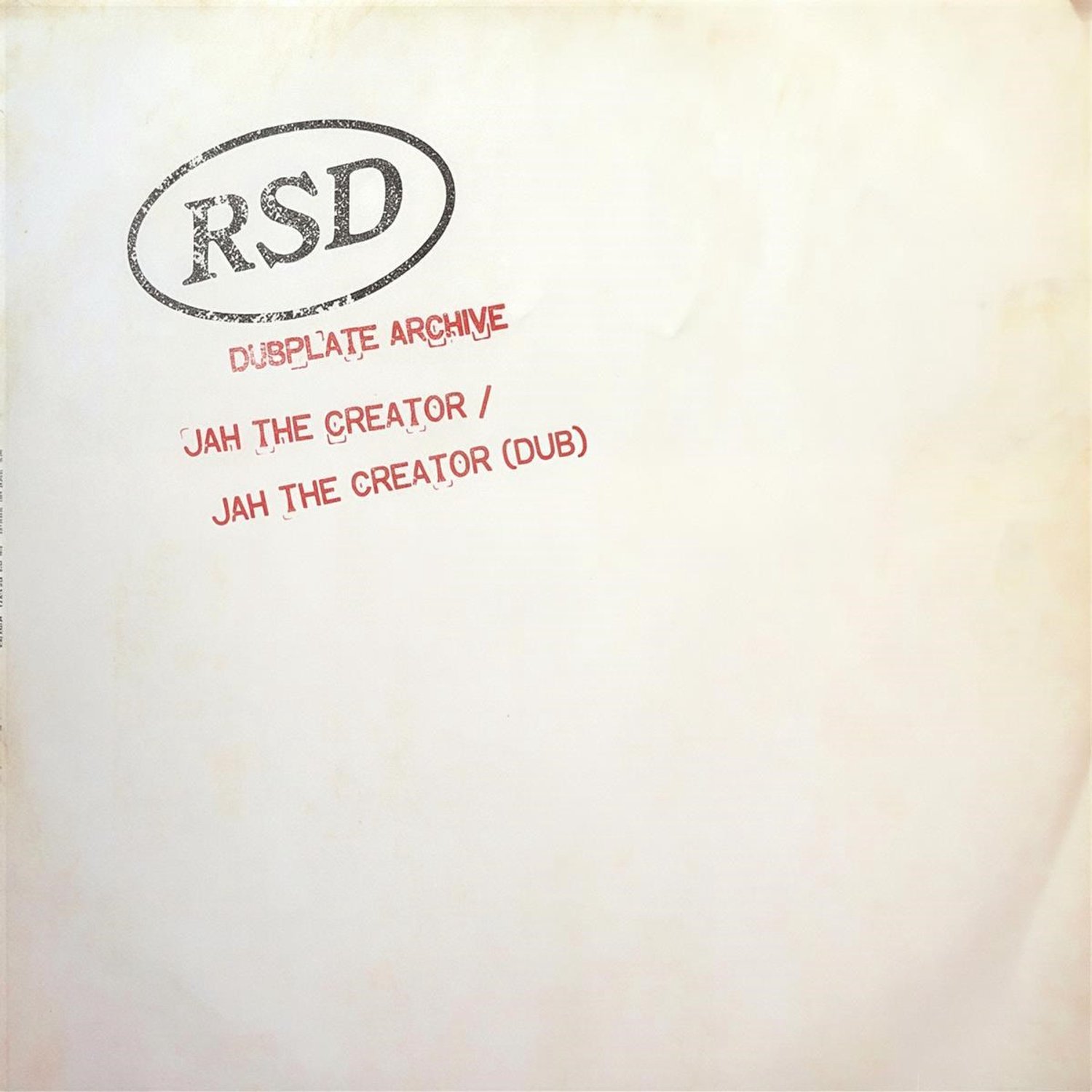 RSD - Jah The Creator/Jah The Creator Dub (LP) (Coloured Vinyl)