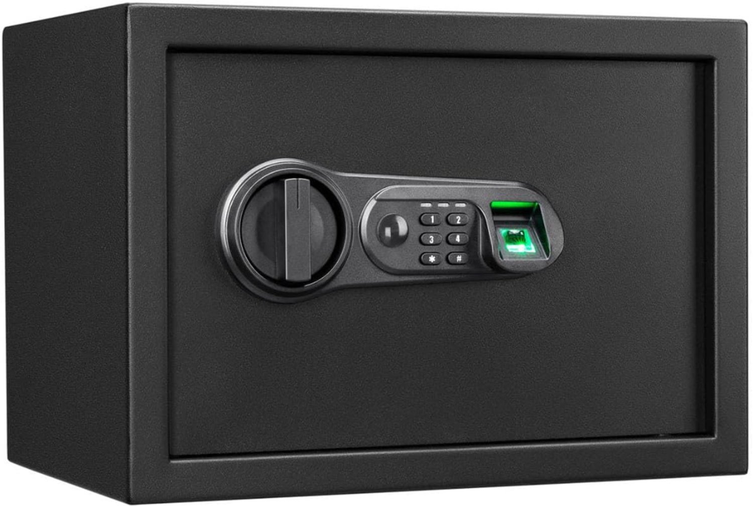 SNJY® Kluis Brandwerend - Kluisje met Cijferslot - Documentenkluis met Sleutel - Met Vingerafdruk - 25D x 35B x 25H cm - Antraciet