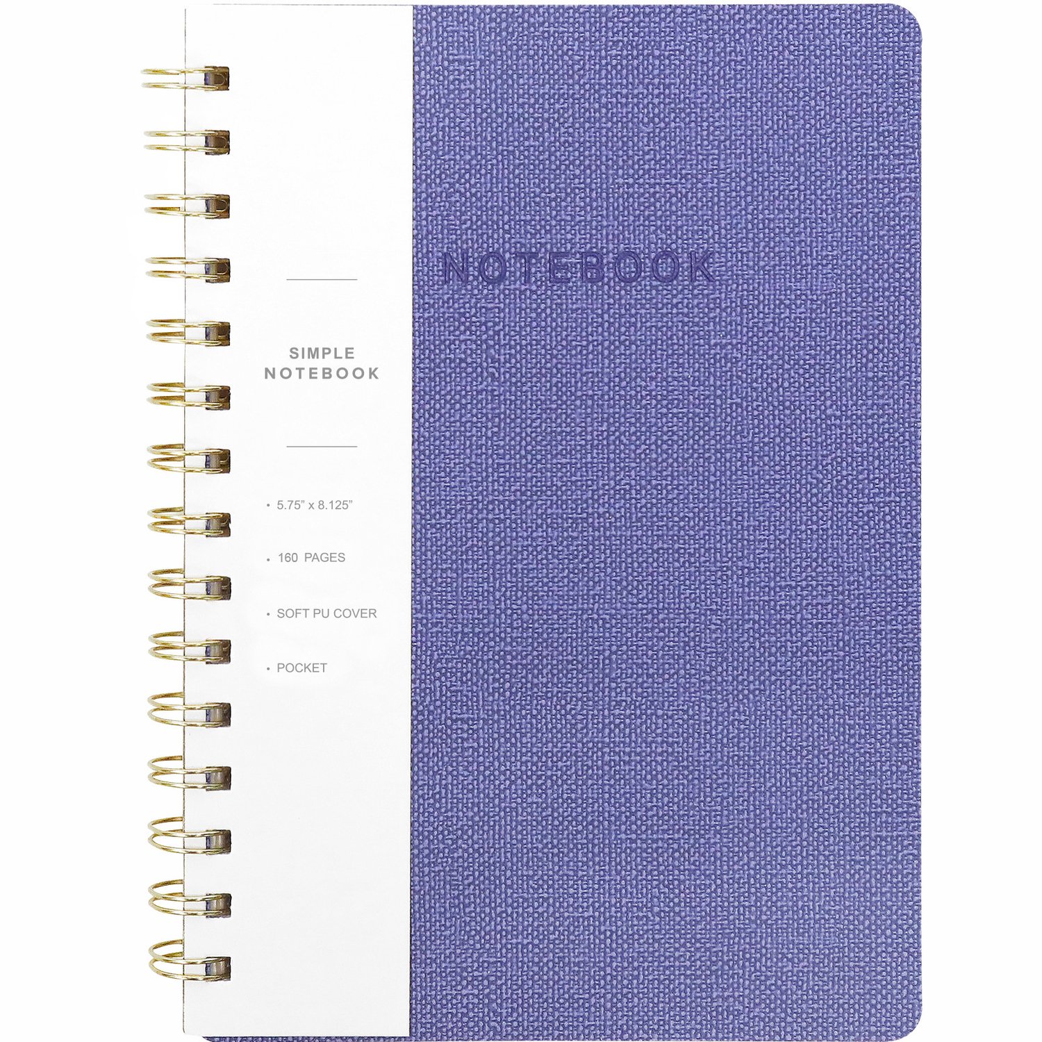 A5 Notitieboek met Spiraalbinding - Eenvoudig Planboek voor Conceptplanning - Paars