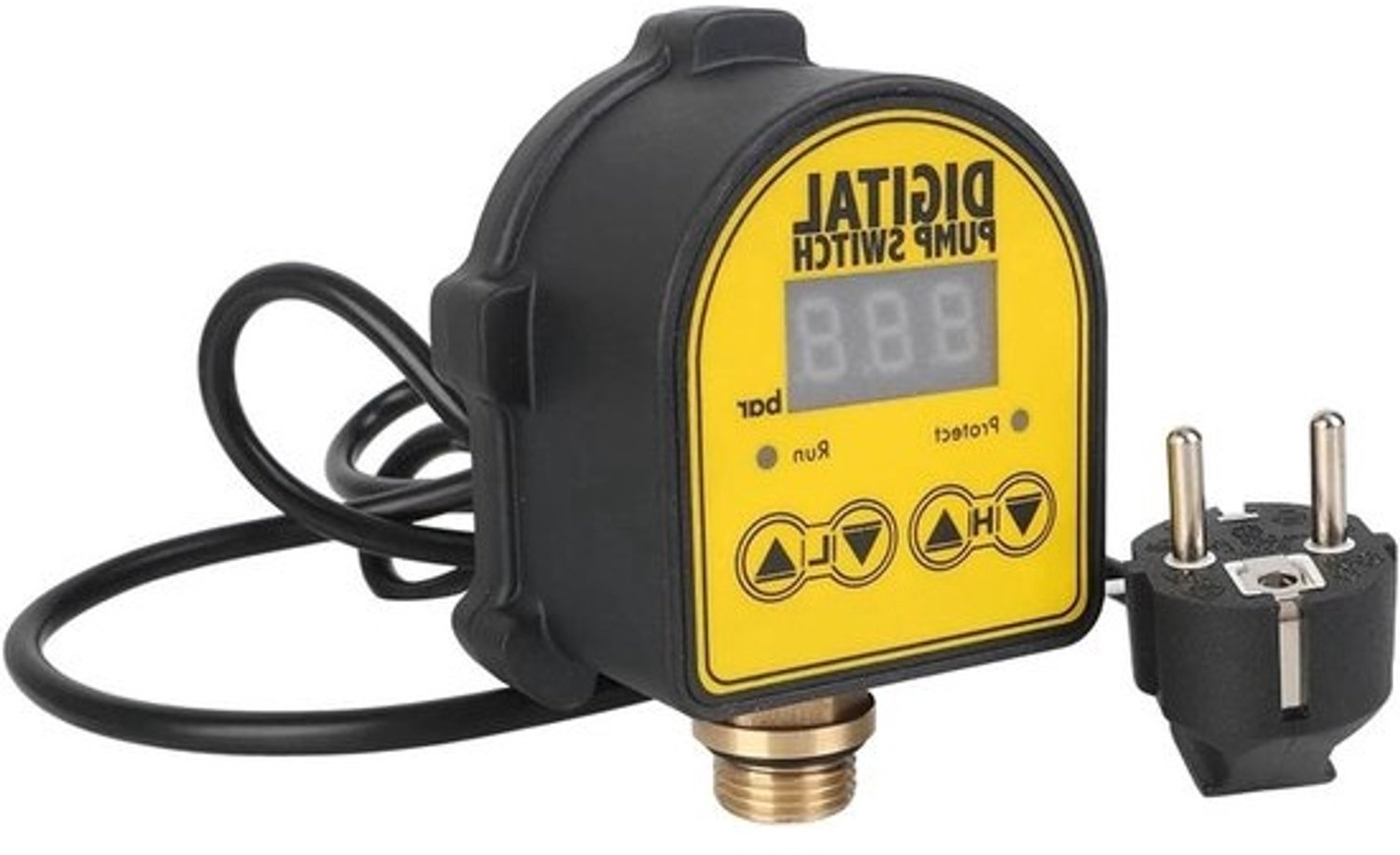 Automatische Drukschakelaar - Schakelaar voor Waterpompen - Pompbesturing - Digitale Drukregelaar - 0-10 Bar - Zwart