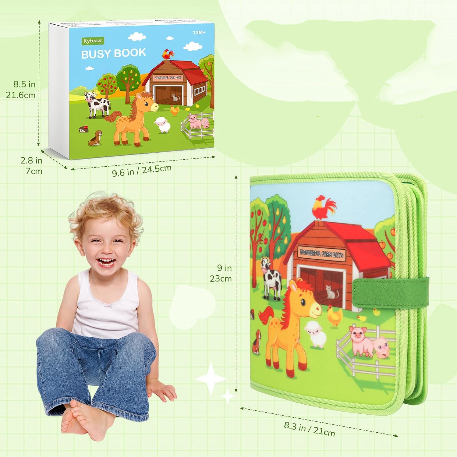 Montessori-Speelgoed - Druk Boek - Dierenboerderij Druk Bord -Boerderij Druk Boek - Sensorisch Educatief Speelgoed Voor Baby's