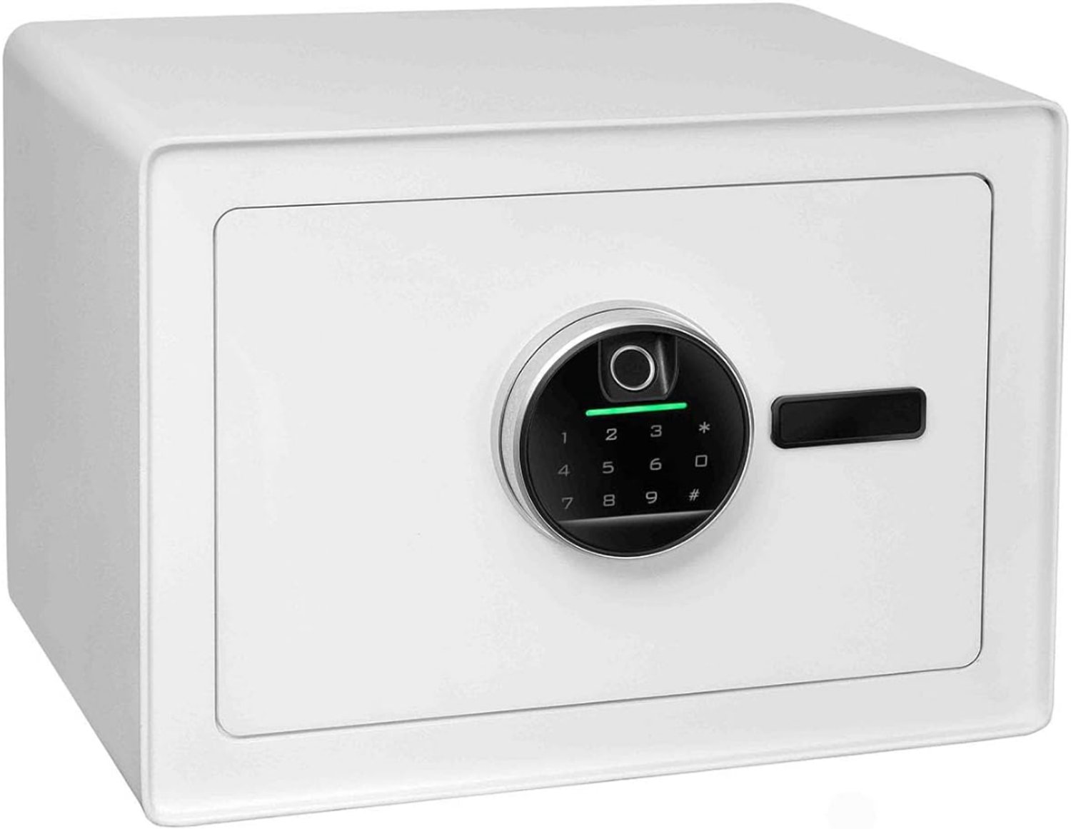 SNJY® Kluis Brandwerend - Kluisje met Cijferslot - Documentenkluis met Sleutel - Met Vingerafdruk - 25D x 35B x 25H cm - Wit