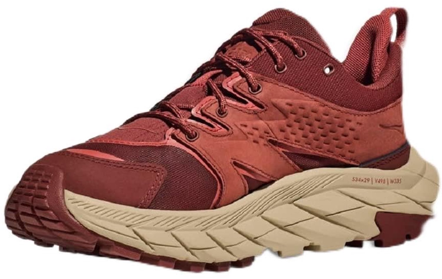 HOKA Anacapa Low GTX Wandelschoen Dames 1/3 Cherry Mahogany / Hot Sauce