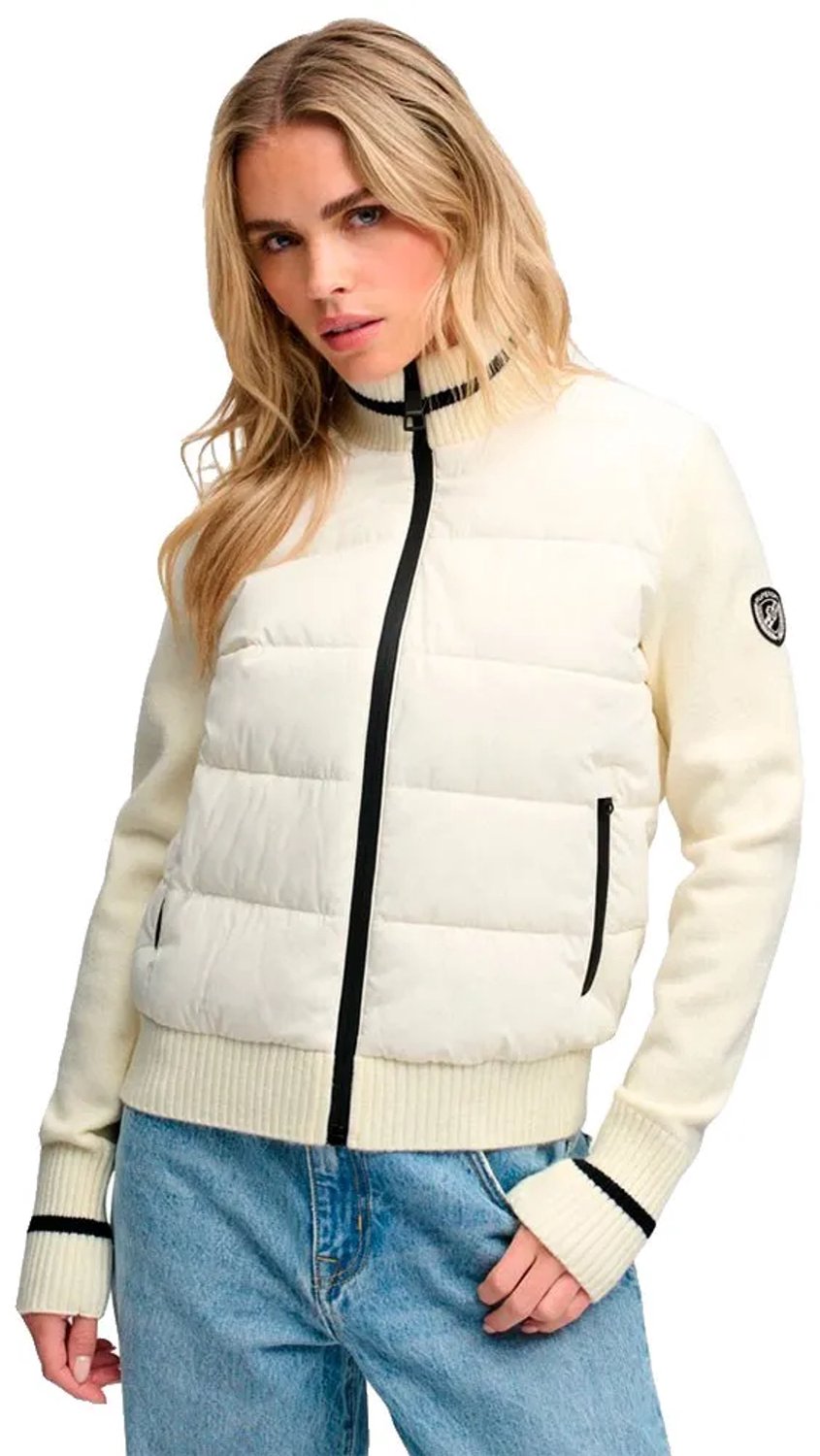 Superdry Slalom Hybrid Jas Slanke Pasvorm Dames Gewatteerde jassen Creme