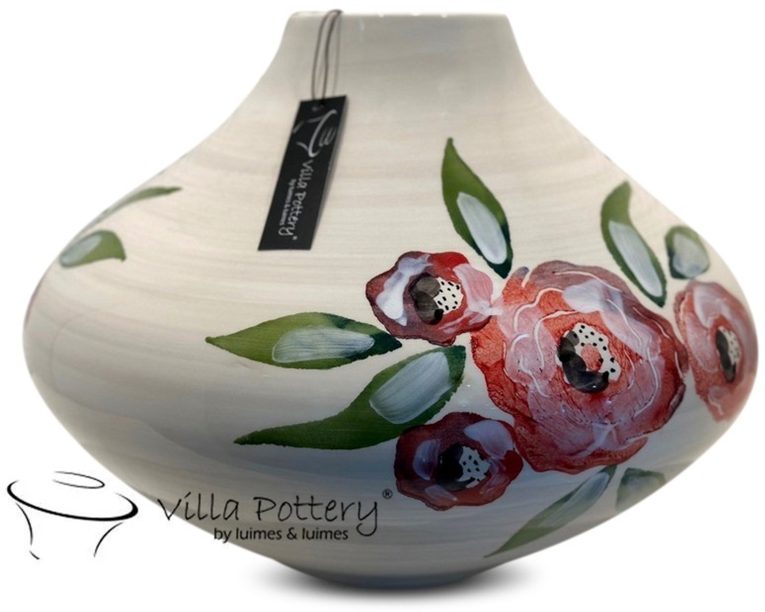 Villa Pottery Louise vaas 29 cm rood