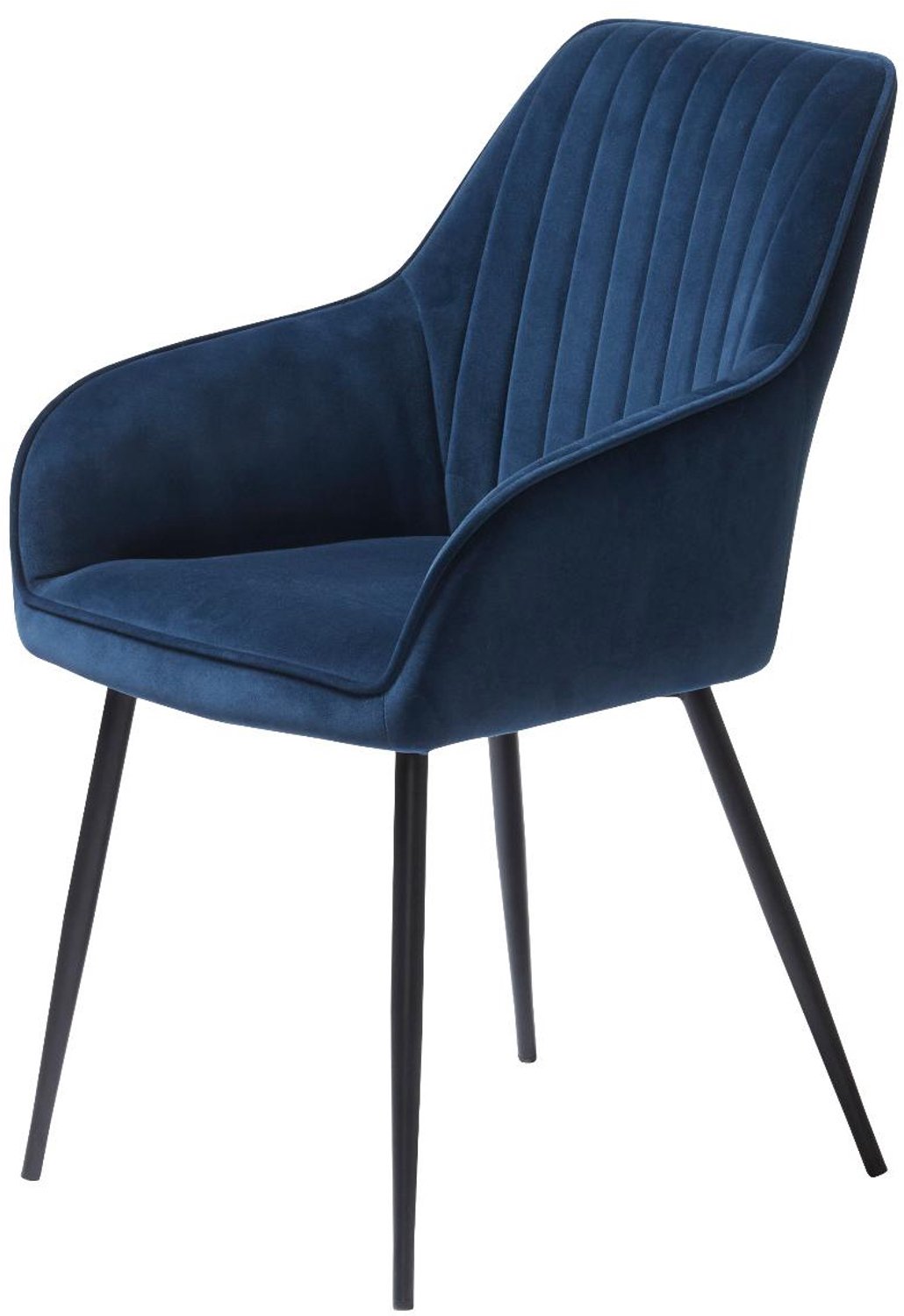 Nordic Home Angelo armstoel velvet streep - blauw