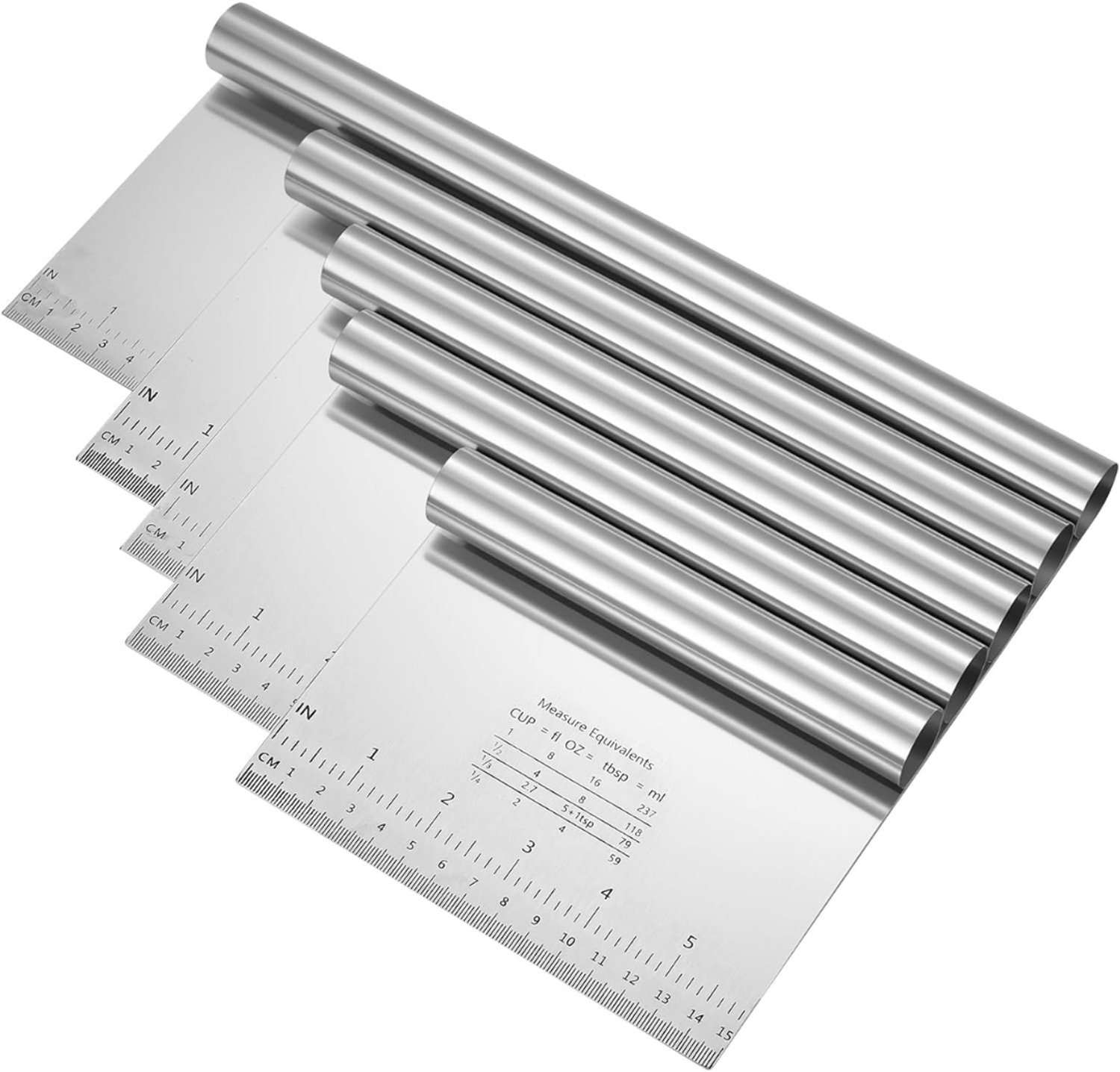 Levo® Deegsteker - Deegschraper - Deegsnijder - Zilver - 30cm x 12cm x 11cm; 180 g