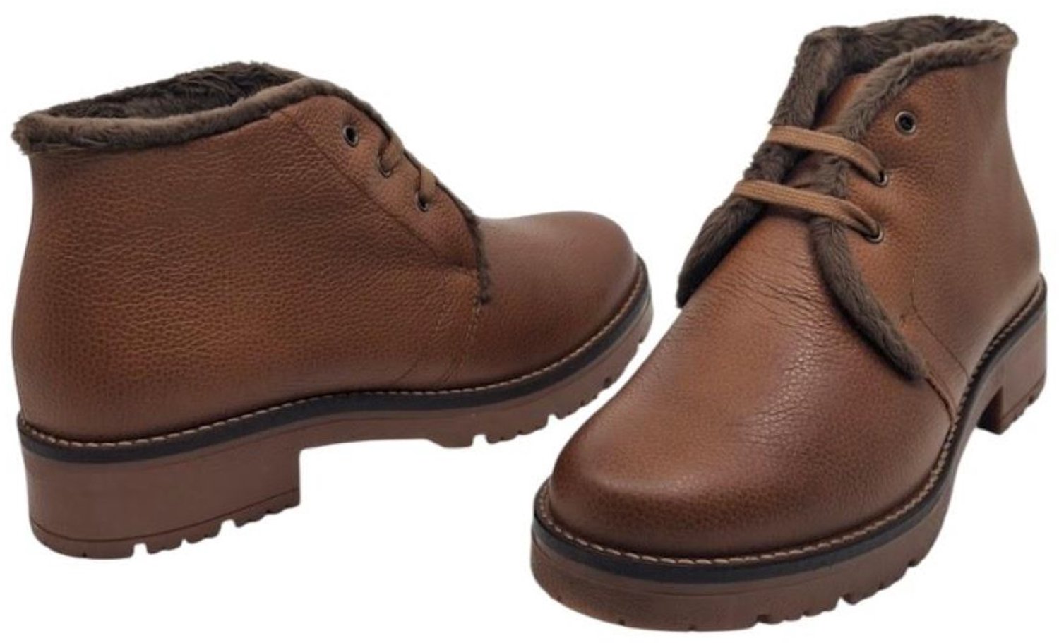 Pitillos cuero safari bottine in napa leder met wol