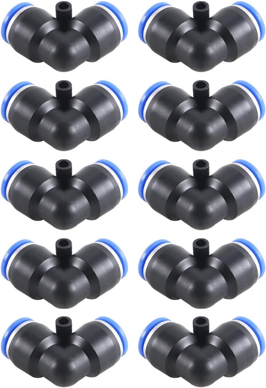 Plastic hoek snelkoppeling 12mm - elleboog aansluiting - duurzame PBT kunststof - veilige 90-graden verbinding - ShopVlot