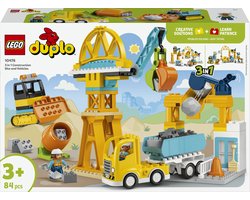 LEGO DUPLO 3-in-1 Bouwplaats en Voertuigen Educatief Speelgoed voor Peuters 10476