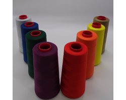 Cucirini Tre Piu Naaimachine overlock garen 6 stuks Regenboogkleuren lockgaren lockmachine draad 5000 Yards Grote klos cone