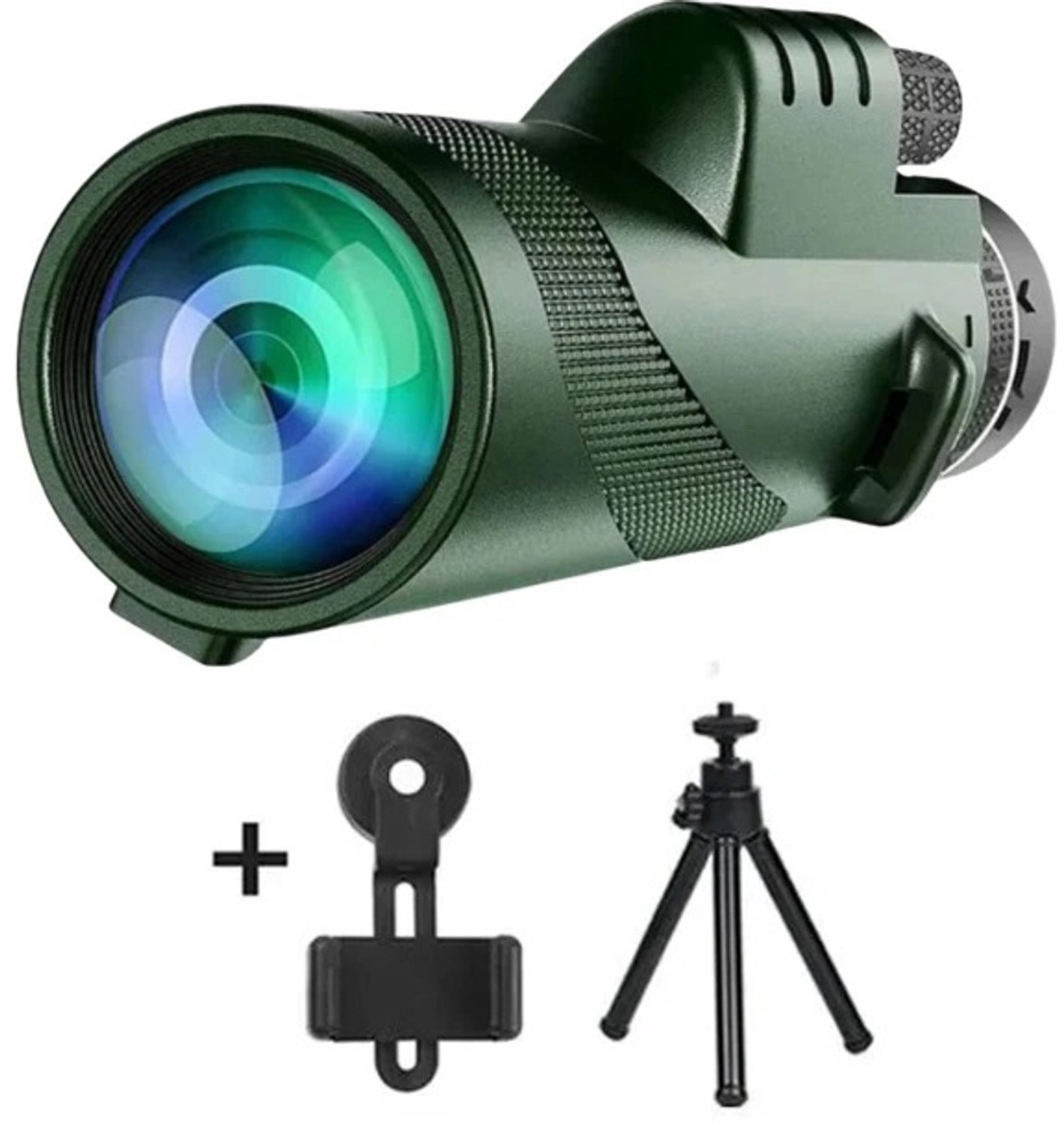 Marqs monoculaire telescoop - Verrekijker voor volwassene - 42 mm lens - Groen - Statief - Telefoonhouder - Vogel en natuur