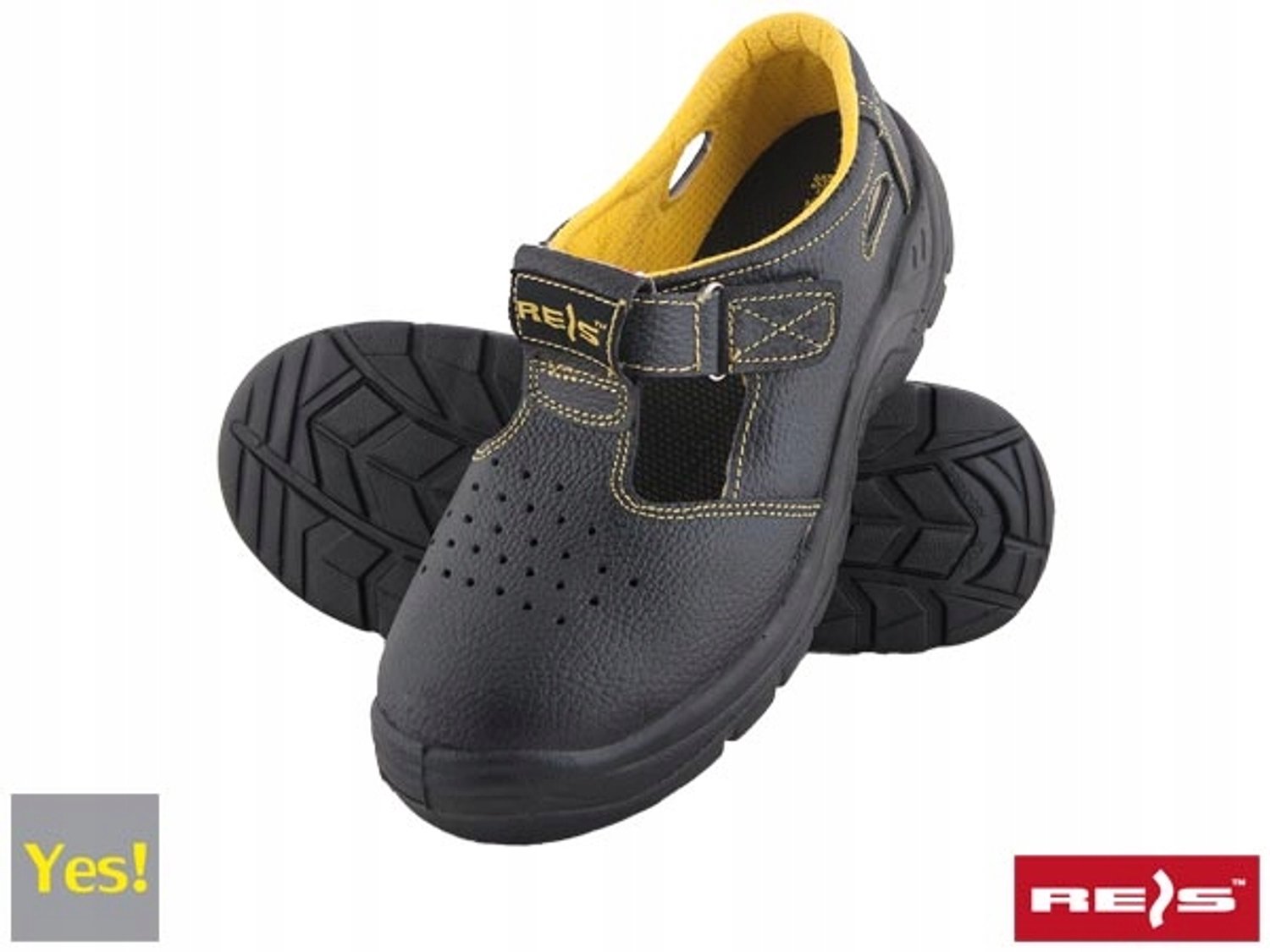 Reis Werk Sandalen Leer SRC Zwart