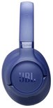 Blauwe JBL Tune over-ear koptelefoon, zijaanzicht op de oorschelp.