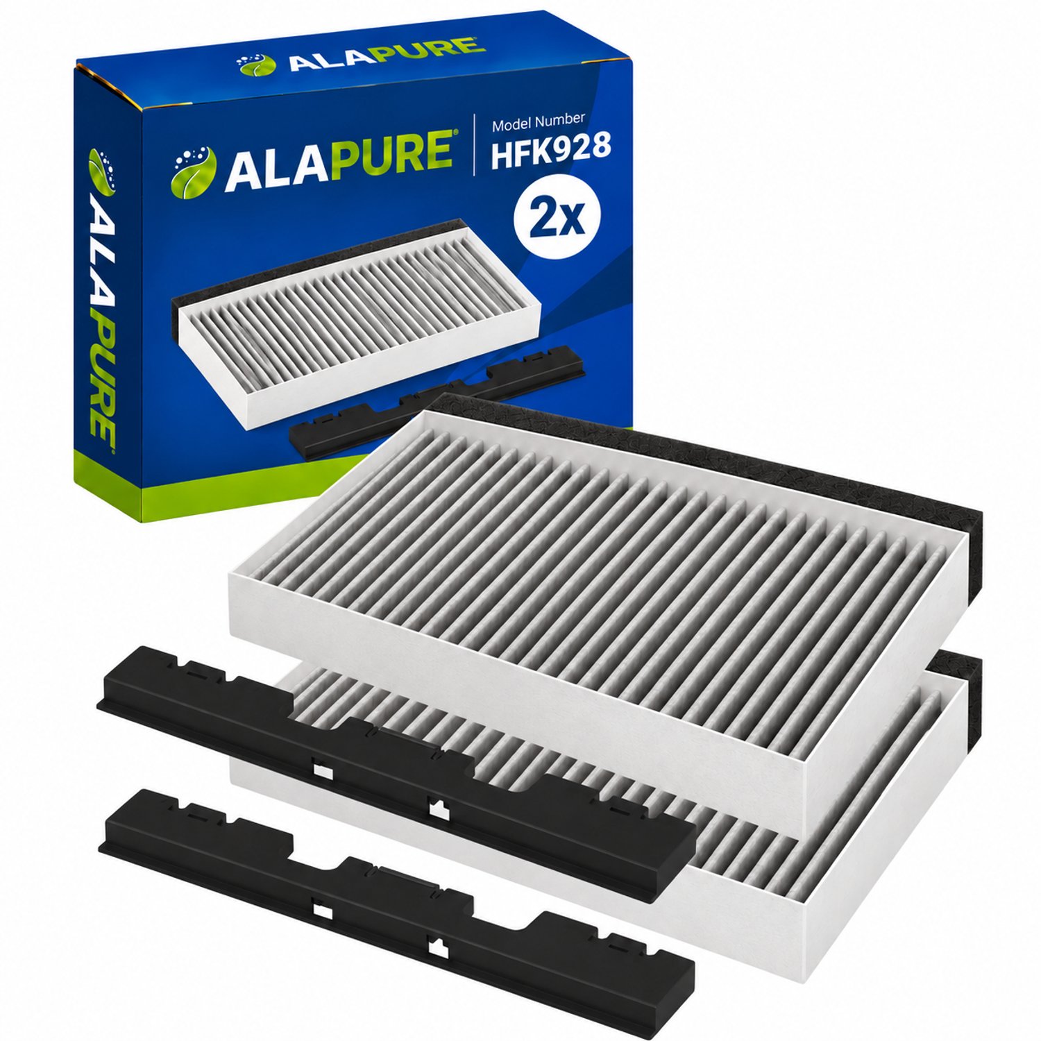 2x CleanAir Koolstoffilter voor Blaupunkt 11049702 / 11026771 / 00705432