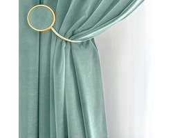 Merkloze Velours Gordijnen 350x260 cm - Mintgroen Verduisterend