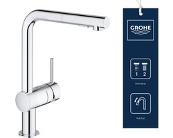 GROHE Minta Keukenkraan - draaibare hoge C-uitloop - 1 straalstand - chroom