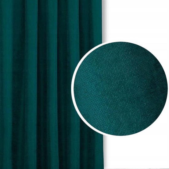 Verduisterende Gordijnstof Saffiergroen 260x180 cm - Merkloos