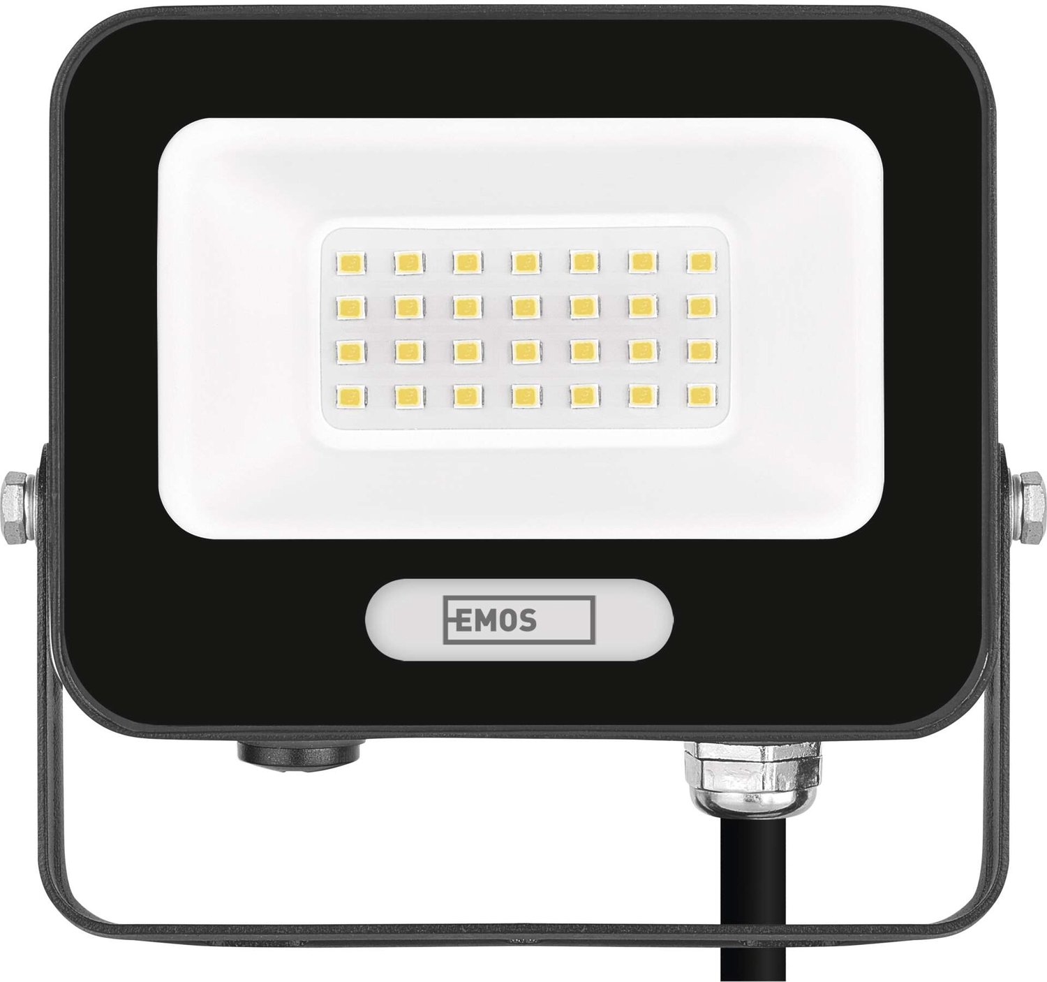 EMOS GLARO LED-schijnwerper 20 W, zwart, IP65, 2000 lm, neutraal wit, ZS2224B