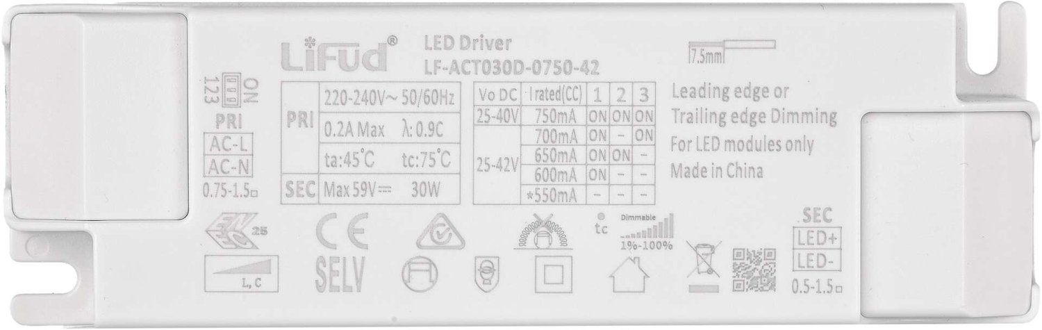 EMOS Triac-dimbare driver voor LED-armaturen 700 mA 28 W, ZZ3070T
