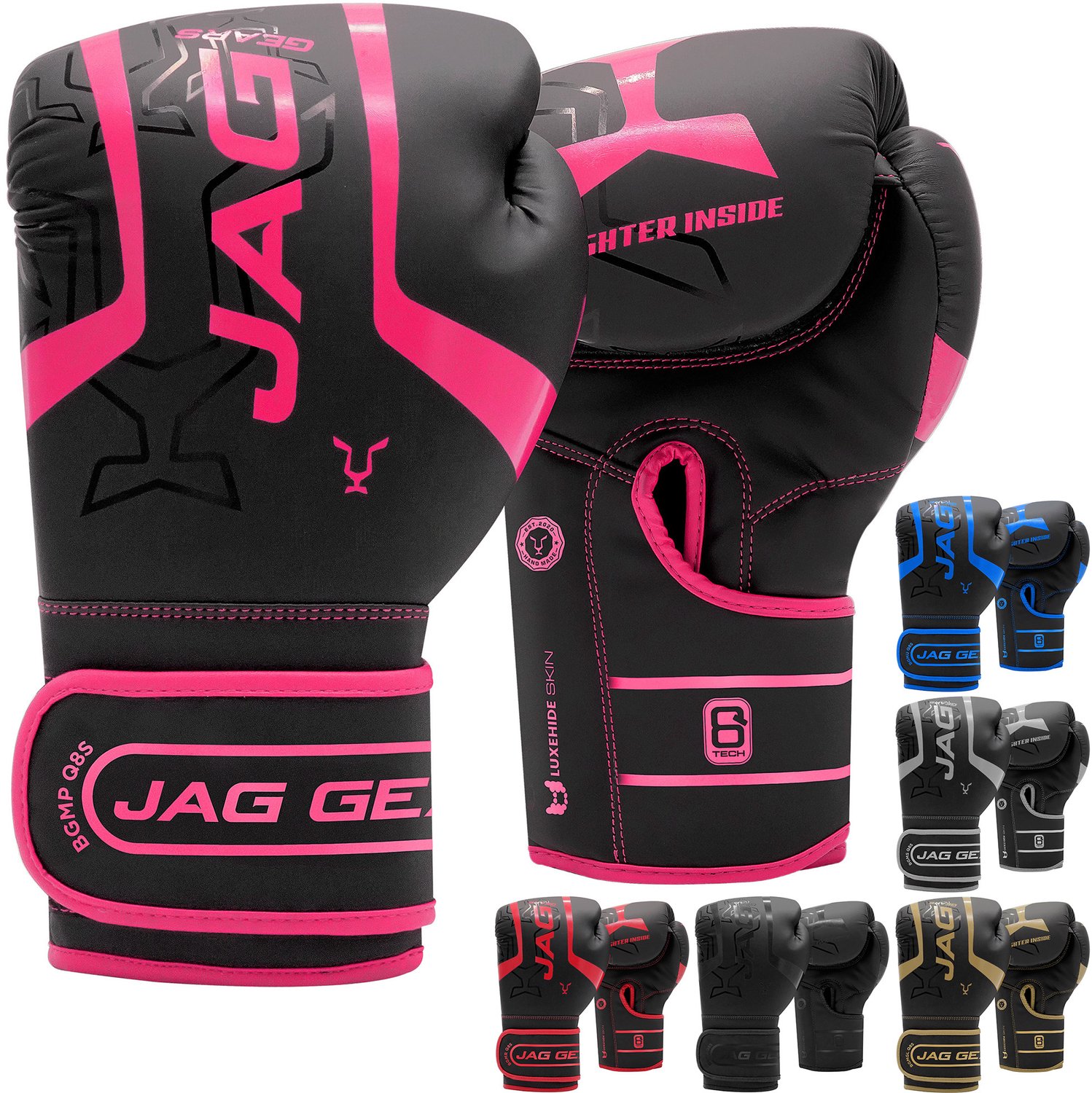 JAG Gears Alfa - Bokshandschoenen - Training - Vechtsport-handschoenen - Boksen - Roze - Mat - 14 oz